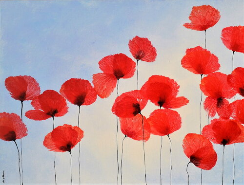"Composition Ecarlate" van Sophie Duplain, Schilderij te koop op Singulart