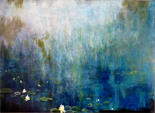 "Les Reflets Bleus" di Sophie Duplain, Pittura in vendita su Singulart