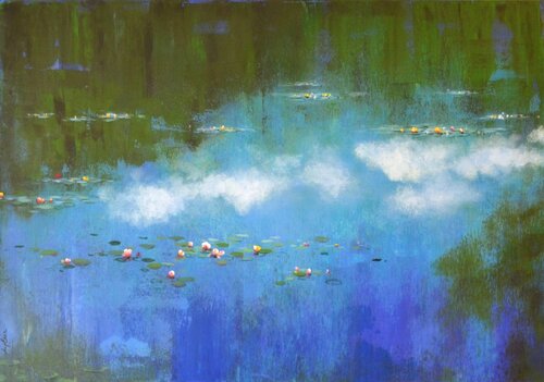 "Ombre Indigo" di Sophie Duplain, Pittura in vendita su Singulart