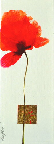 "Poppy and Gold" 2 di Sophie Duplain, Pittura in vendita su Singulart