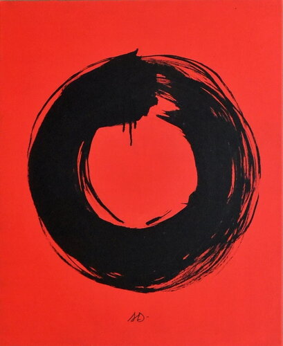 "Cercle Enso Rouge" di Sophie Duplain, Pittura in vendita su Singulart