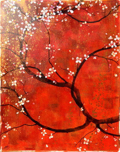 "Pluie d'Or" di Sophie Duplain, Pittura in vendita su Singulart