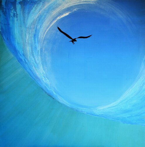 "Inside the Blue" by Sophie Duplain, 油畫 for Sale on Singulart