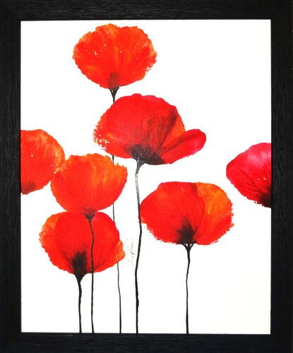 "Fleurs Rouges, 3" par Sophie Duplain, Peinture en vente sur Singulart