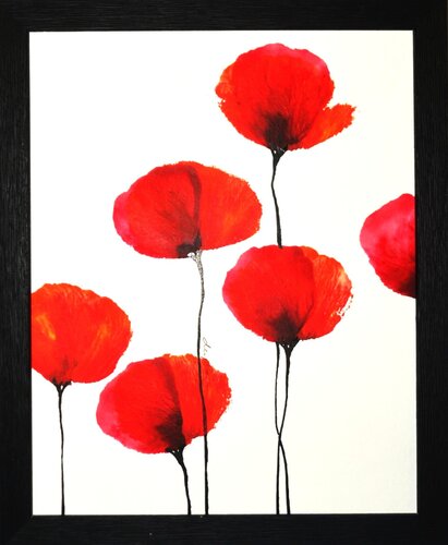 "Fleurs Rouges, 4" di Sophie Duplain, Pittura in vendita su Singulart