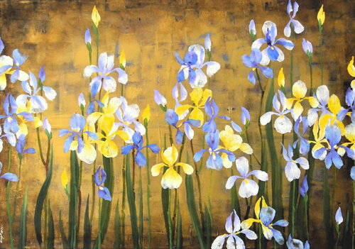 "Les Iris" di Sophie Duplain, Pittura in vendita su Singulart
