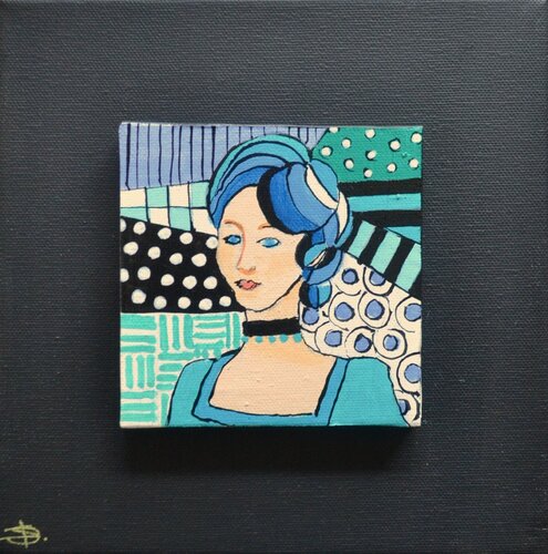 "Femme en Bleu" by Sophie Duplain, Painting for Sale on Singulart