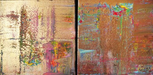 "Golden Water Lilies" di Sophie Duplain, Pittura in vendita su Singulart