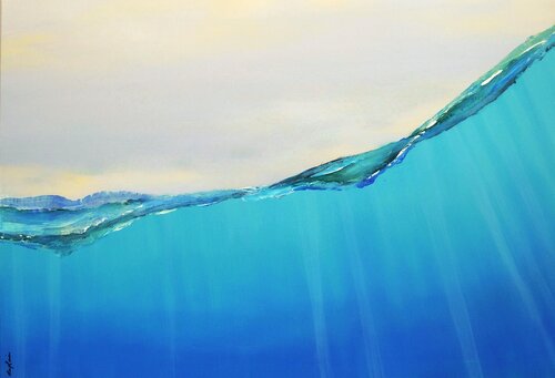 "Bain de Mer" by Sophie Duplain, 油畫 for Sale on Singulart