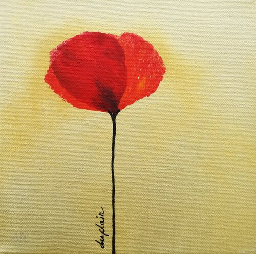 Papavero, 1 par Sophie Duplain, Peinture en vente sur Singulart