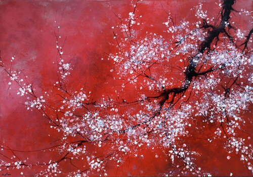 "Rouge Cerise" van Sophie Duplain, Schilderij te koop op Singulart