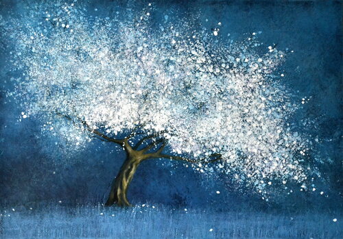 "Bleu Nuit" di Sophie Duplain, Pittura in vendita su Singulart