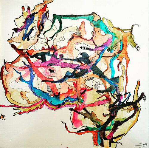 L'instant acrobatique van Sabrina VIOLA, Schilderij te koop op Singulart