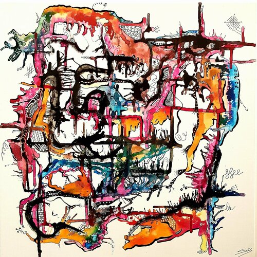 Le Labyrinthe du temps van Sabrina VIOLA, Schilderij te koop op Singulart