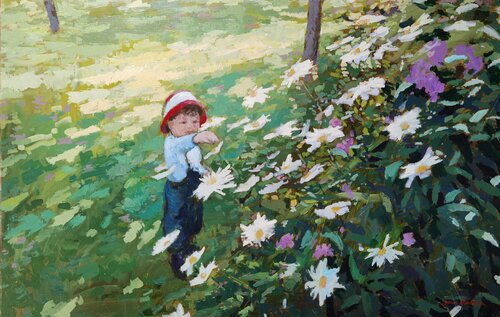 les Marguerites von James MacKeown, Malerei kaufen auf Singulart