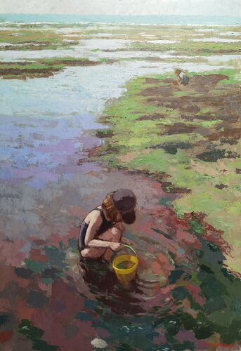 La pêche aux crabes dans les algues von James MacKeown, Malerei kaufen auf Singulart