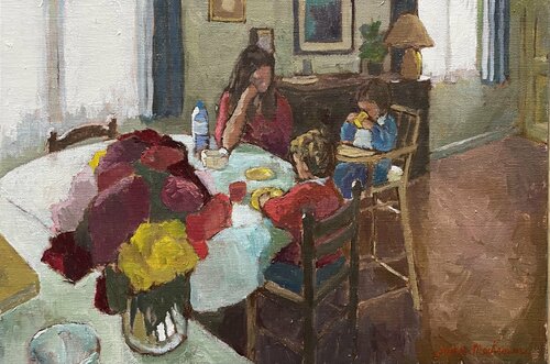Le petit déjeuner van James MacKeown, Schilderij te koop op Singulart