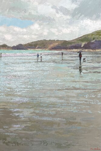 Bruine et nuages. La plage de Bonapart. van James MacKeown, Schilderij te koop op Singulart