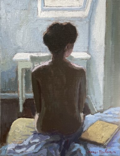 Une histoire. La chambre au grenier van James MacKeown, Schilderij te koop op Singulart