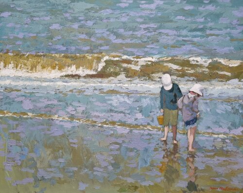 la vague et le sable. von James MacKeown, Malerei kaufen auf Singulart