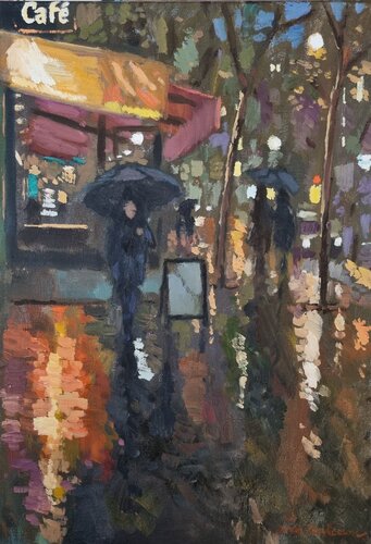 Les parapluies a paris. von James MacKeown, Malerei kaufen auf Singulart