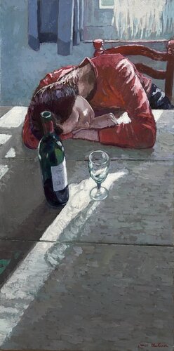 La femme en rouge. von James MacKeown, Malerei kaufen auf Singulart