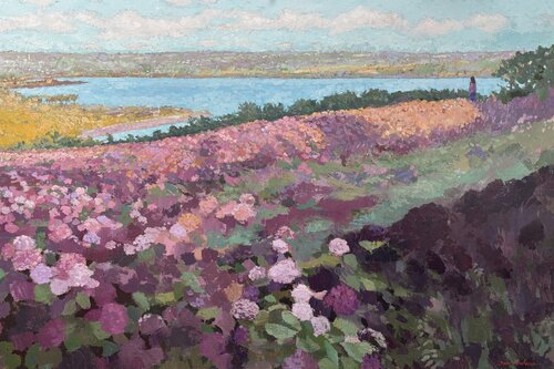Les hortensias, fin d’été von James MacKeown, Malerei kaufen auf Singulart