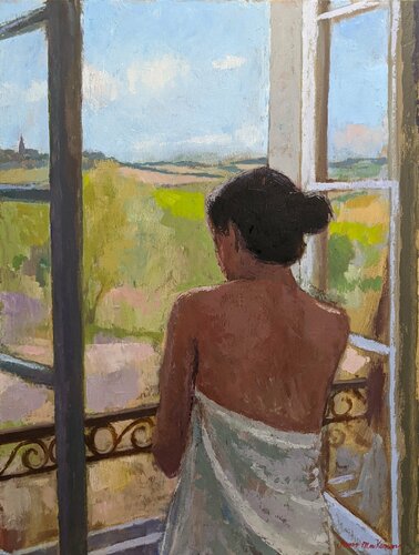 La fille a la serviette von James MacKeown, Malerei kaufen auf Singulart
