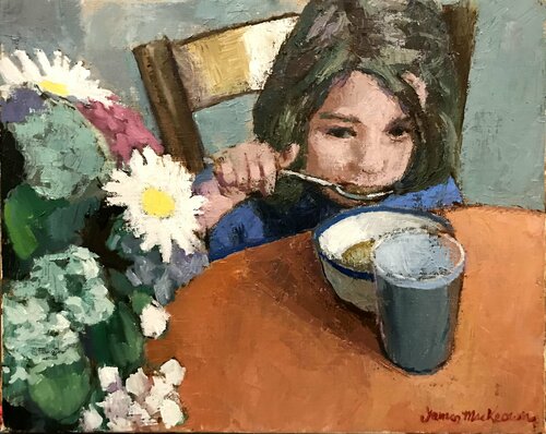 le petit déjeuner van James MacKeown, Schilderij te koop op Singulart
