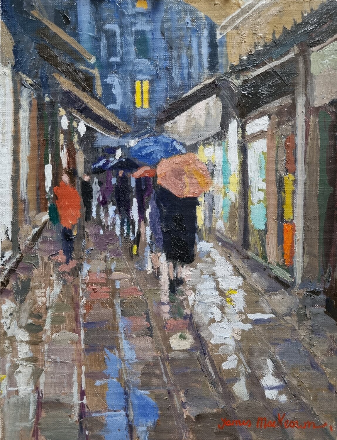 Les parapluies . Novembre. James MacKeown