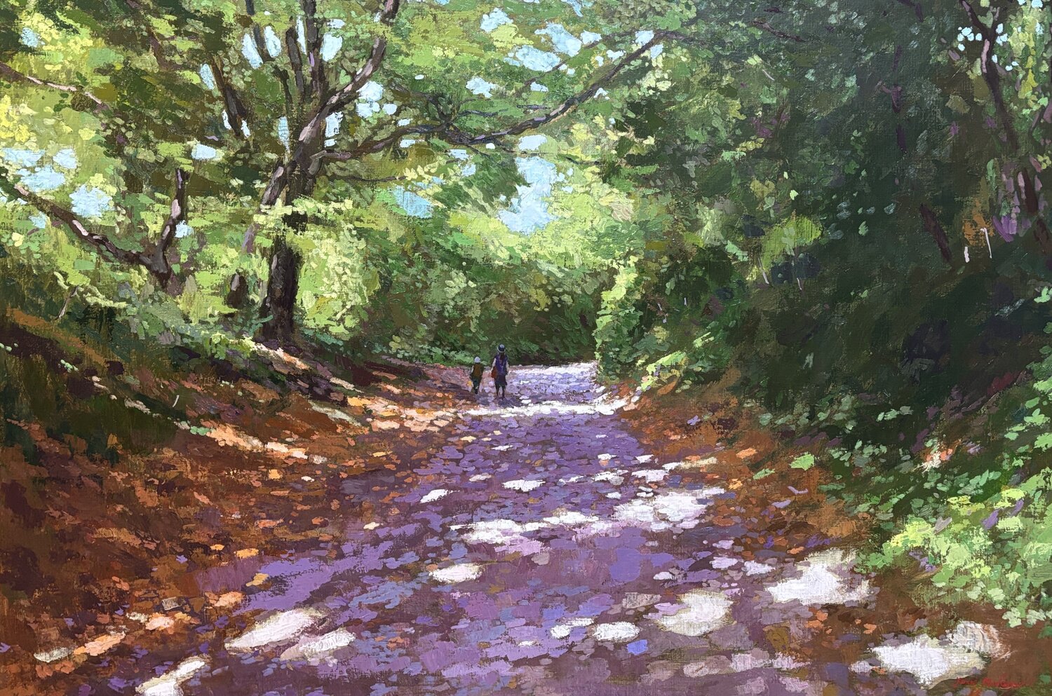 Une promenade tranquille. Novembre. James MacKeown Originalgemälde zu verkaufen