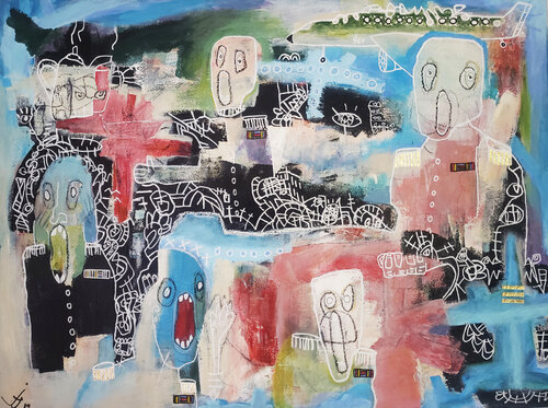 Yelling commanders von Julien Hayot, Malerei kaufen auf Singulart