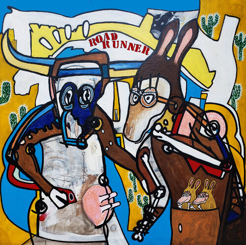 Road runners di Julien Hayot, Pittura in vendita su Singulart