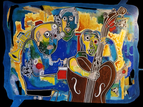A jazz trio von Julien Hayot, Malerei kaufen auf Singulart