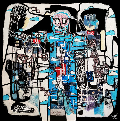 Behind the looking glass van Julien Hayot, Schilderij te koop op Singulart