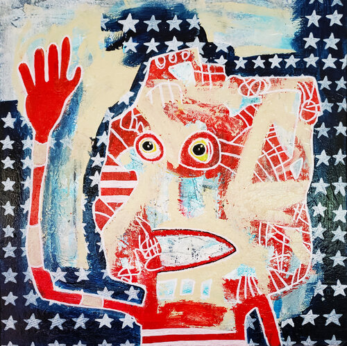 Hand up for your right di Julien Hayot, Pittura in vendita su Singulart