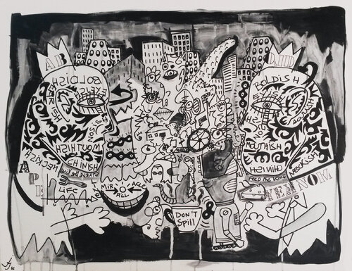 Bold apes von Julien Hayot, Malerei kaufen auf Singulart