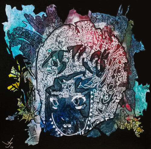 Tentacle missmatch van Julien Hayot, Schilderij te koop op Singulart