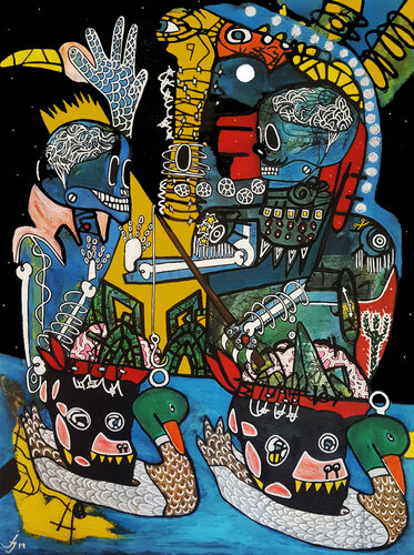 Pêche mortelle di Julien Hayot, Pittura in vendita su Singulart