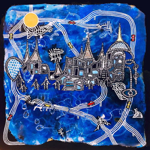 Château en Espagne 2 by Julien Hayot, 회화 for Sale on Singulart