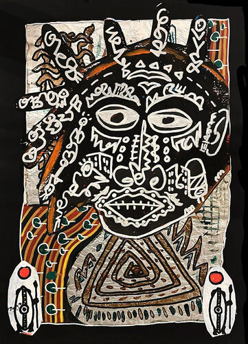 African chief par Julien Hayot, Œuvre sur papier en vente sur Singulart