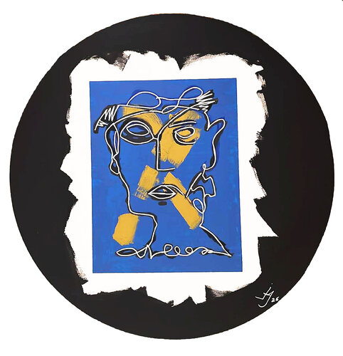 Dancing face by Julien Hayot, 회화 for Sale on Singulart