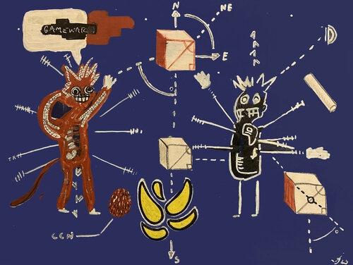 Game watch by Julien Hayot, Work on Paper for Sale on Singulart