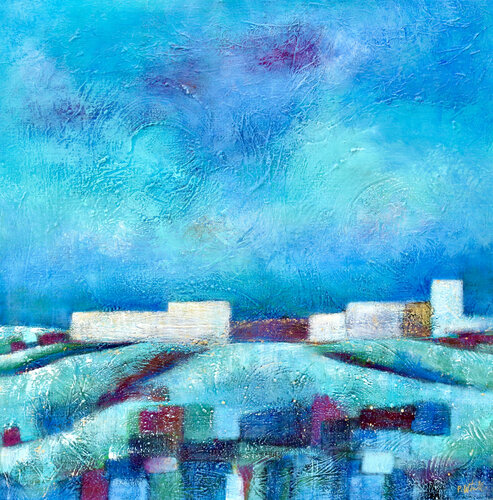 Winter landscape by Pascale White, Painting for Sale on Singulart