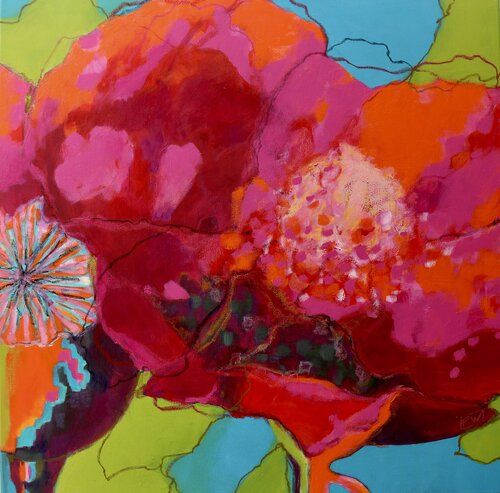 Poppy3 von Pascale White, Malerei kaufen auf Singulart
