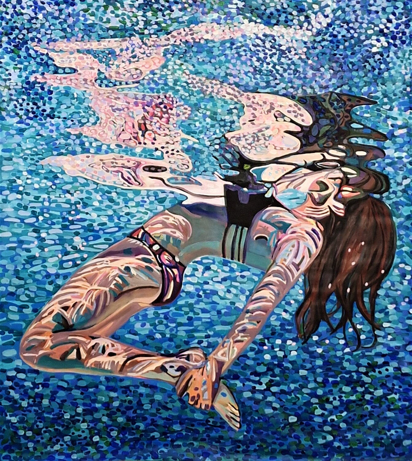 Underwater / 110 x 99 x 0,1 cm by Alexandra Djokic (2023