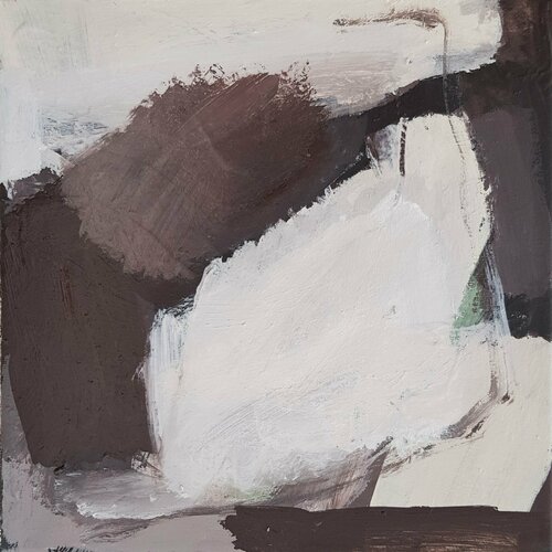 stone II, minimalistisches Gemälde in Naturtönen by Diana Krinninger, 회화 for Sale on Singulart