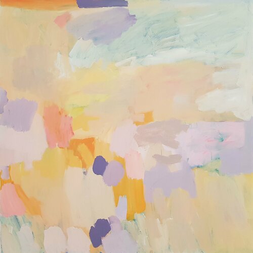 Easy, großes abstraktes Gemälde in Pastelltöne di Diana Krinninger, Pittura in vendita su Singulart