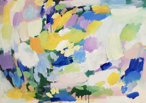 abstract flowers van Diana Krinninger, Schilderij te koop op Singulart