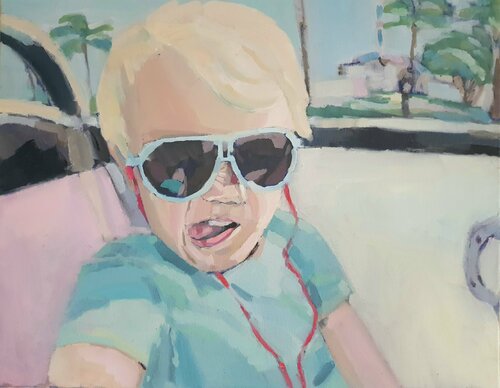 His first selfie van Diana Krinninger, Schilderij te koop op Singulart